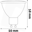 Avide ABGU10CW-7W-AP LED SPOT izzó ALU+PLASTIC 7W GU10 CW 6400K