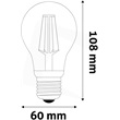 Avide ABLFG27NW-7W LED FILAMENT GLOBE izzó 7W E27 NW 4000K