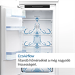 Bosch KIN96NSE0 beépíthető alulfagyasztós hűtőszekrény