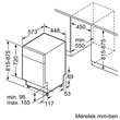 Bosch SPU4HMS10E beépíthető mosogatógép