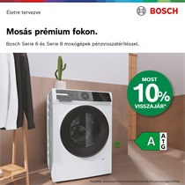 Bosch Serie 6, Serie 8 mosógépek 10% pénzvisszatérítéssel