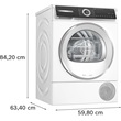 Bosch WQH245B2BY Serie 6 hőszivattyús szárítógép, 9 kg, légkondenzációs