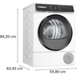 Bosch WQH245B6BY Serie 6 hőszivattyús szárítógép, 9 kg, légkondenzációs