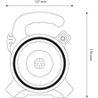 Entac EWL-1W-SOL-R szerelőlámpa, 1W, újratölthető, napelemes