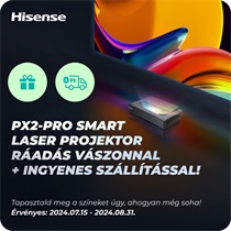 Hisense PX2-PRO SMART LASER projektor ráadás vászonnal, ingyen szállítással