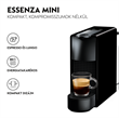 Nespresso® Krups XN110810 Essenza mini kapszulás kávéfőző, fekete