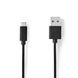 Nedis CCGL60500BK20 USB-A/micro USB-B kábel, 2 m, fekete