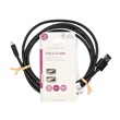 Nedis CCGL60500BK20 USB-A/micro USB-B kábel, 2 m, fekete