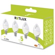 Retlux REL 35 LED IZZÓ készlet (4 db) C37 4X5W E14 WW