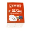 SKROSS 1.500211-2 World to Europe - csatlakozó átalakító Európába utazóknak (dobozos)