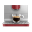 SMEG BCC01RDMEU automata kávéfőző, Basic, szálcsiszolt alumínium front, piros