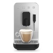 SMEG BCC12BLMEU automata kávéfőző, Medium, szálcsiszolt alumínium front, tejhabosító funkció, fekete