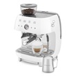 SMEG EGF03WHEU őrlővel kombinált espresso kávéfőző, retro, fehér