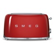 SMEG TSF02RDEU retro 4-szeletes kenyérpirító, piros