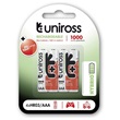 Uniross UH4AAA1000 HYBRIO AAA/mikro 1,2V 1000mAh Ni-MH akkumulátor 4db/csomag