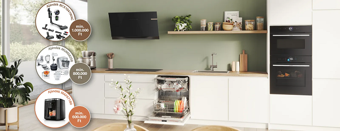 Bosch beépíthető készülékek mellé most ráadás kiskészülék